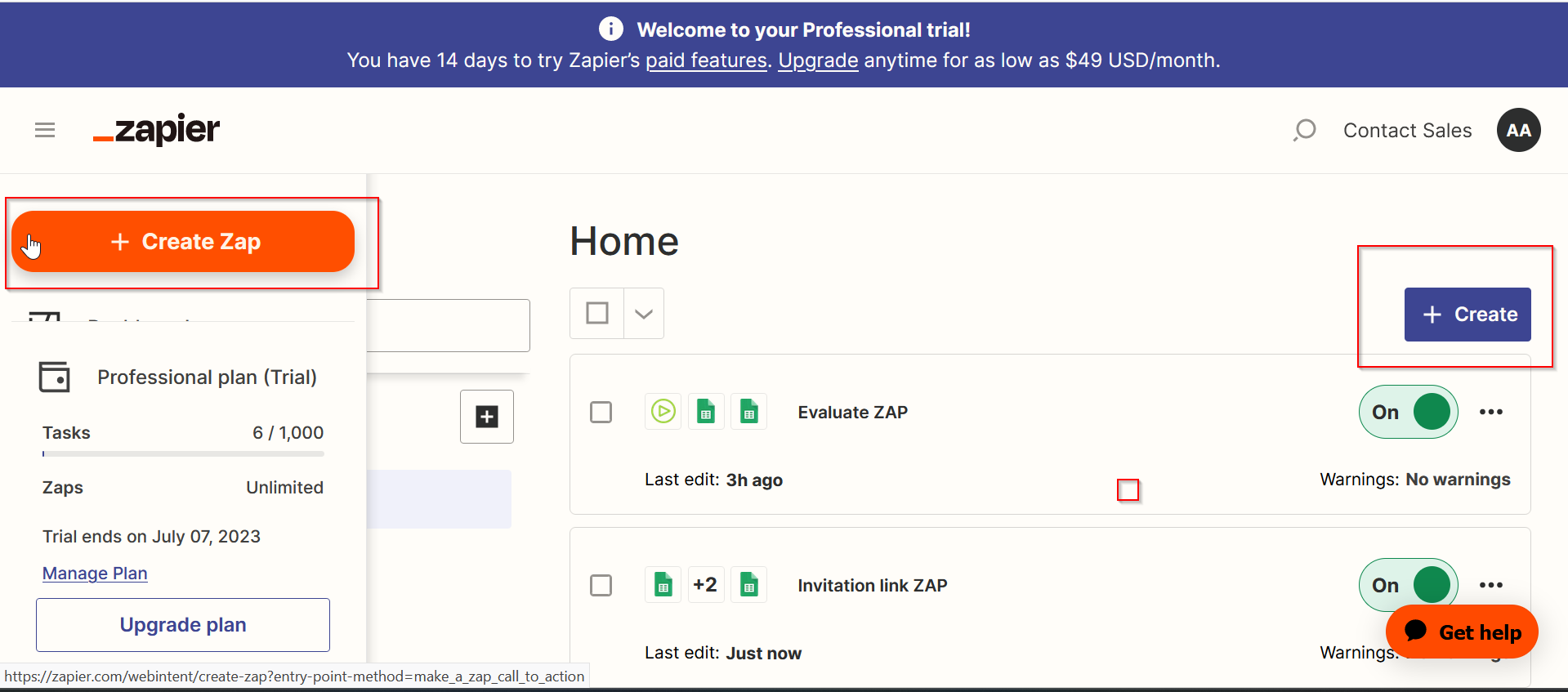 Set up a Trigger: New Spreadsheet Row in Google Sheets