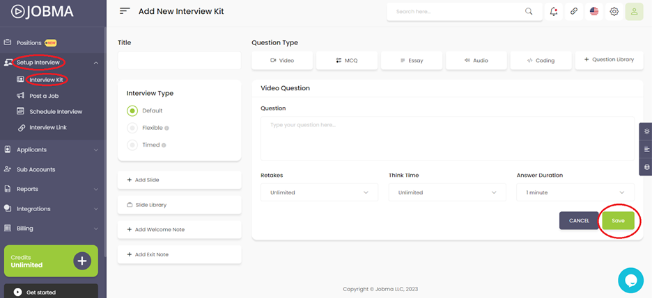 Create an interview kit 