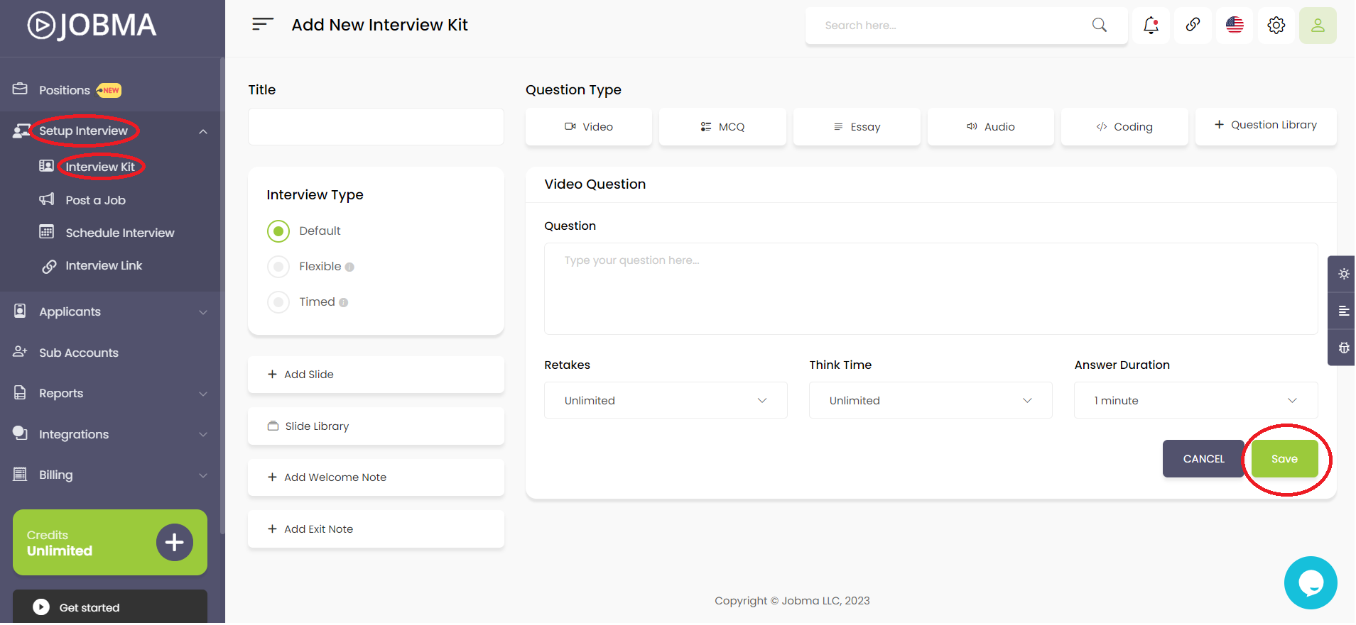 Create an interview kit
