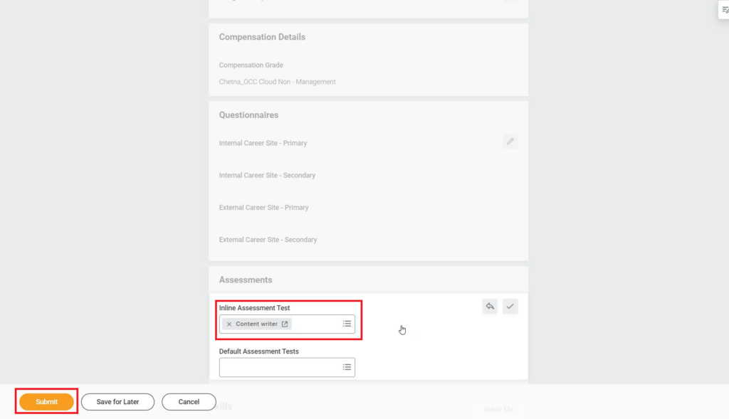 Inline Assessment Test