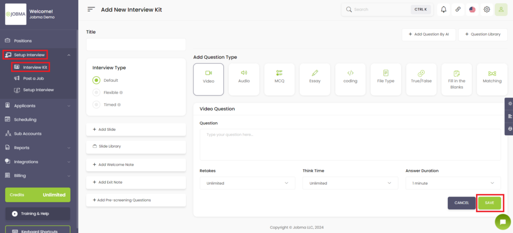 Jobma Integrates with Crelate step 1